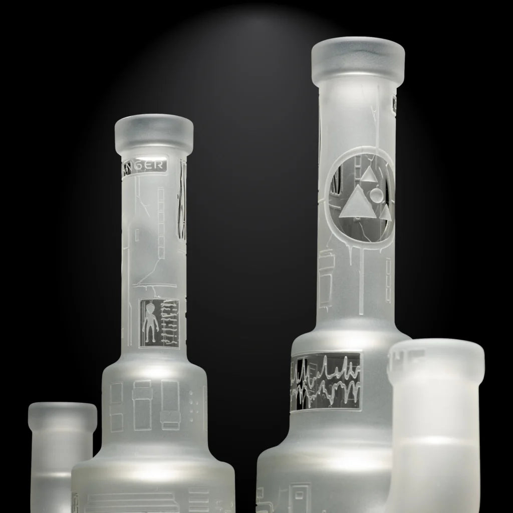 Milkyway 9" Area 51 Dab Rig Clear w/ Sandblasting