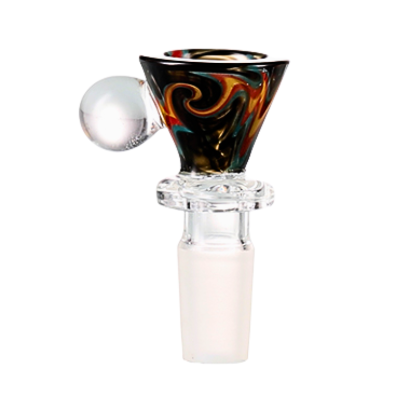 OG 14mm Coloured WigWag Bowl w/ Marble - Various Colours