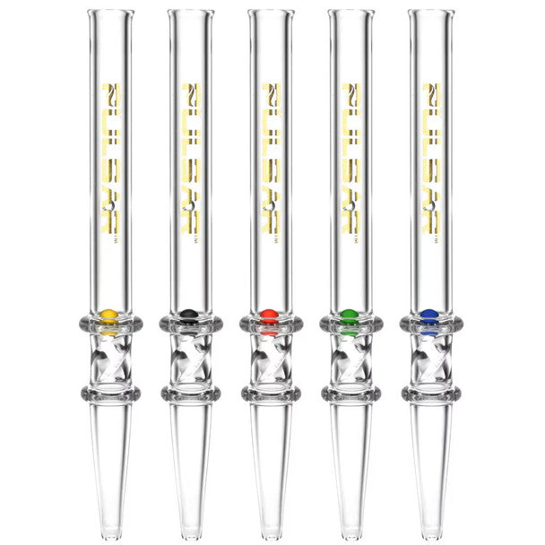 Pulsar 6" Quartz Dab Straw w/ Spin Pearl - Various Pearl Colours