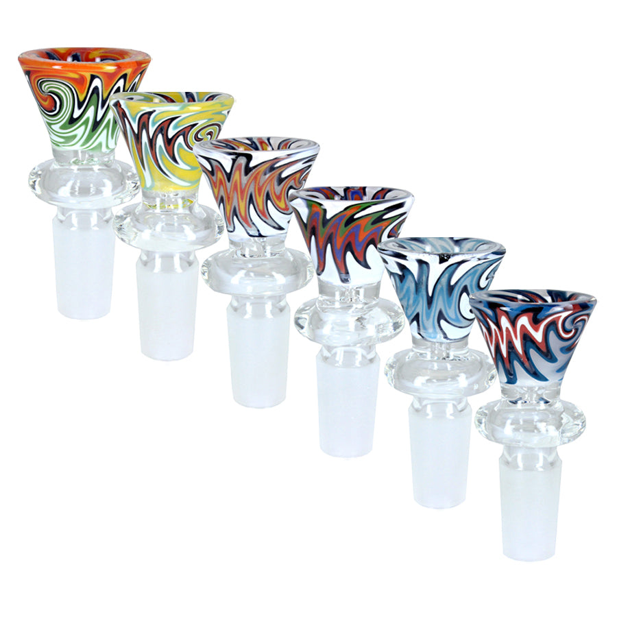 Unbranded 14mm Swirl Bowl - Various Colours