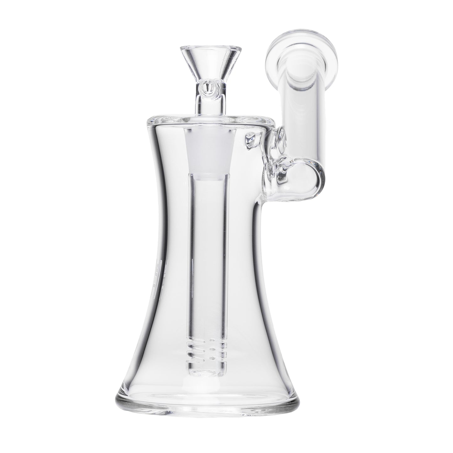 Human Grade 6" Hourglass Sidecar Bubbler - Clear