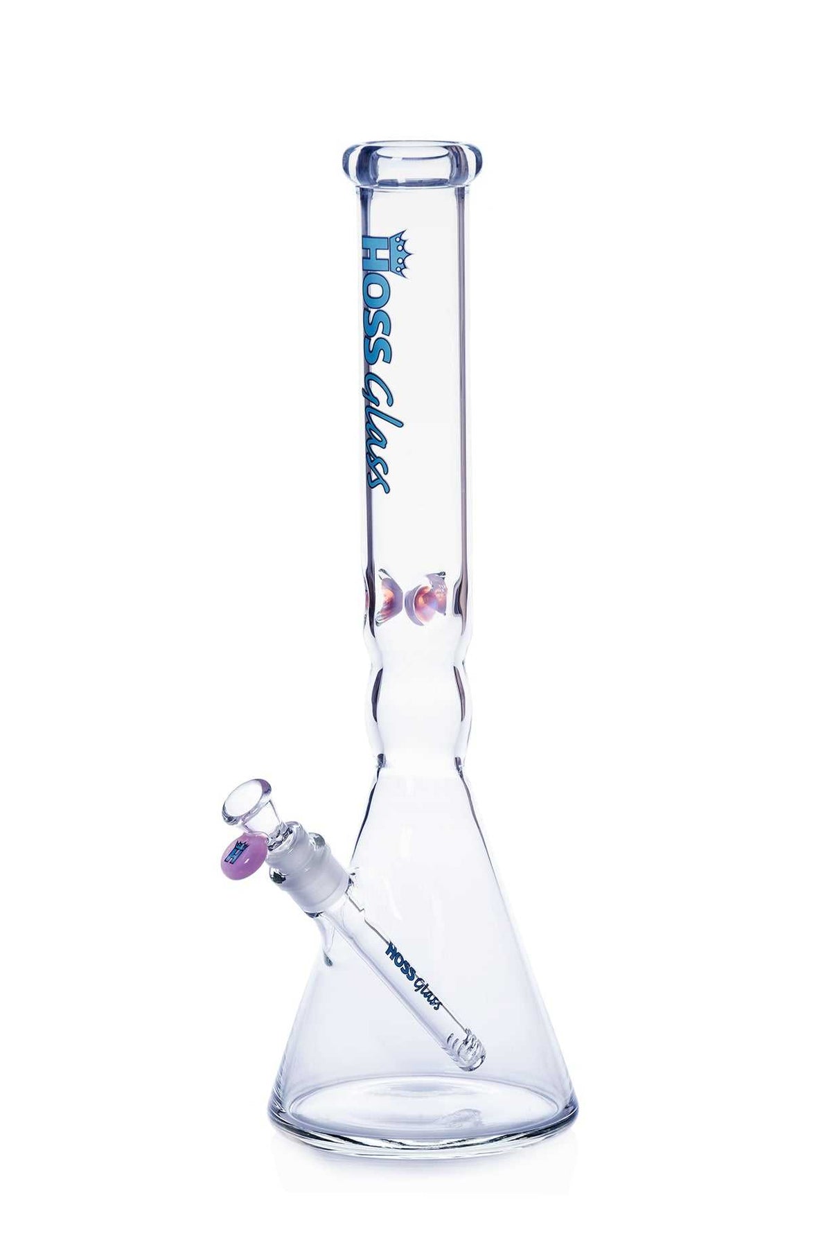 Hoss 18" 5mm Beaker w/ Ice Pinch - Milk Pink
