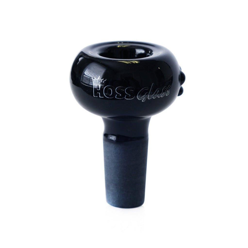 Hoss Glass 18mm Full Colour Super Thick Bowl - Black