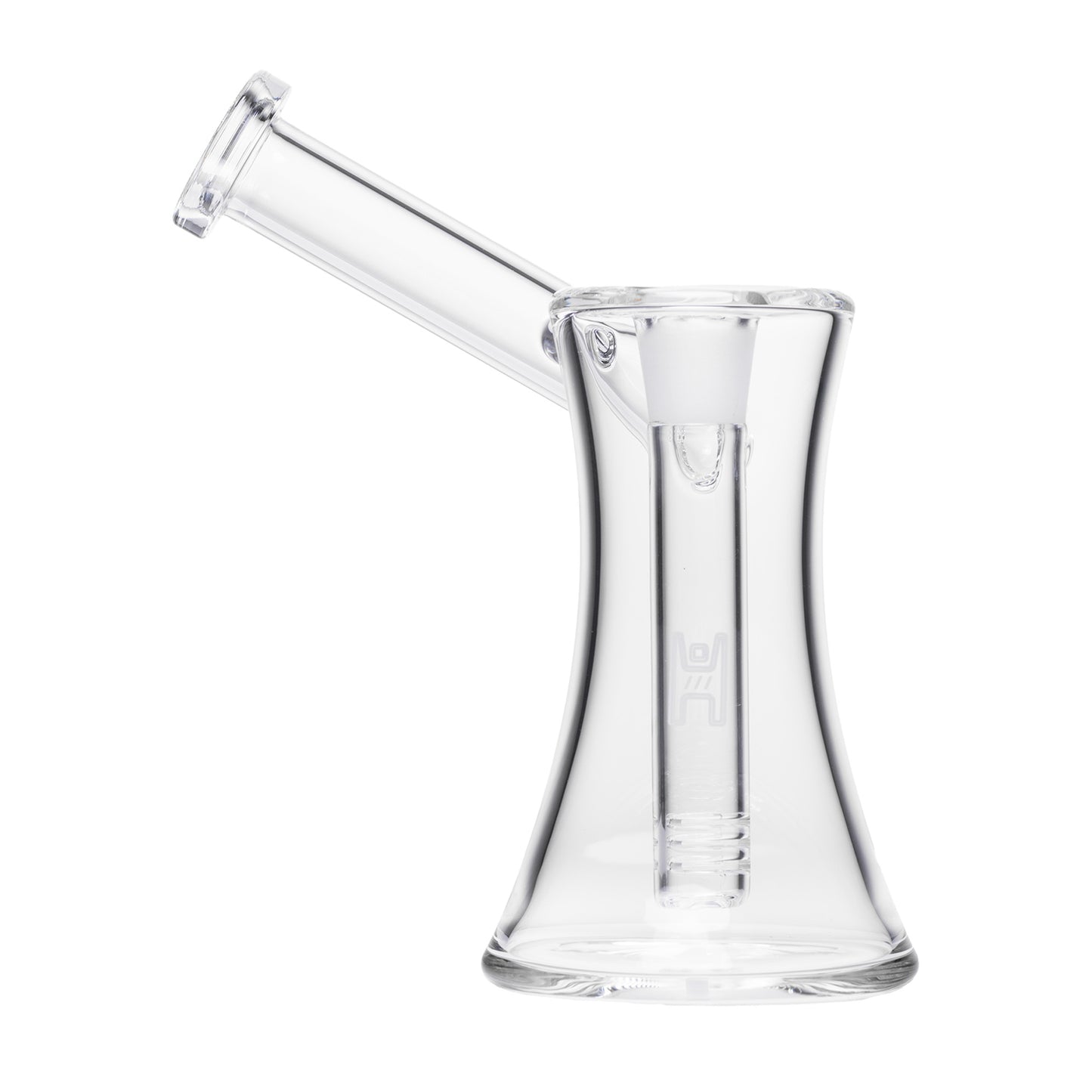 Human Grade 6" Hourglass Sidecar Bubbler - Clear