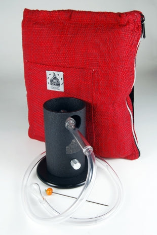 Da Buddha Vaporizer with Red Carrying Bag - Black Unit
