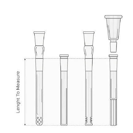 OG Original Clear 18mm-14mm 4.75" Downstem w/ Slits - Rasta Logo Colour
