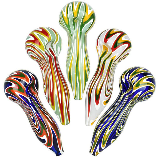 Unbranded 5" Eternal Flame Glass Hand Pipe - Various Colours