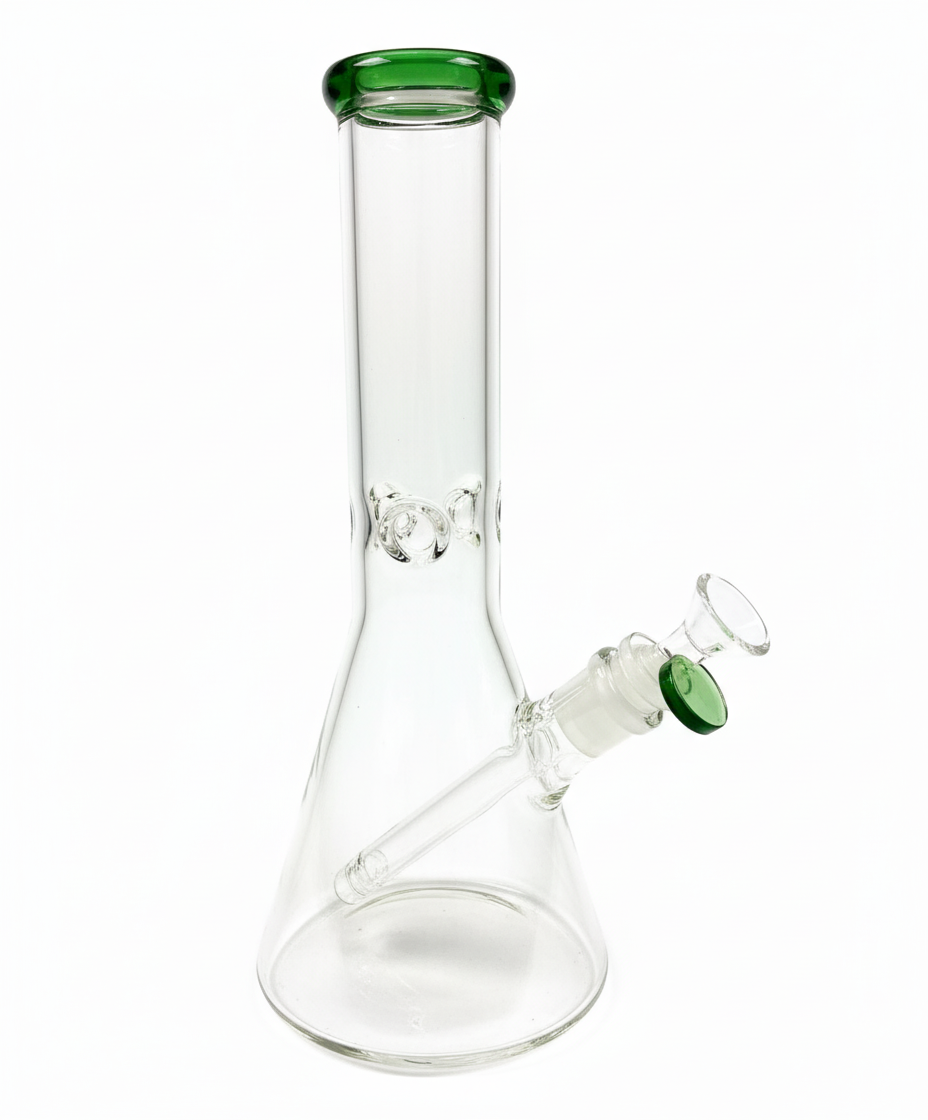 Nice Glass 12" Classic Beaker w/ Coloured Mouthpiece