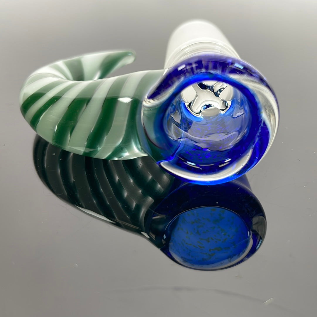 Shine 18mm 4 hole Worked Horn Bowl w/ Dichro