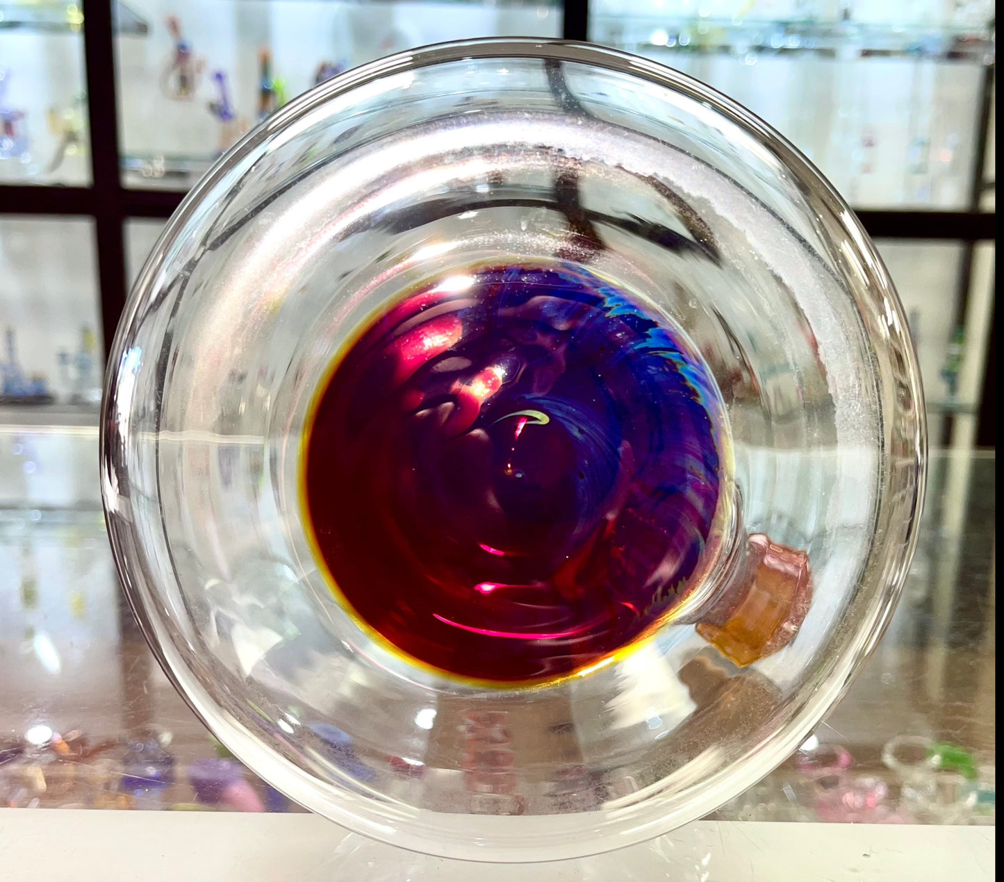 Gore Glass 17" 50mm Fully Accented Beaker - Amber Purple