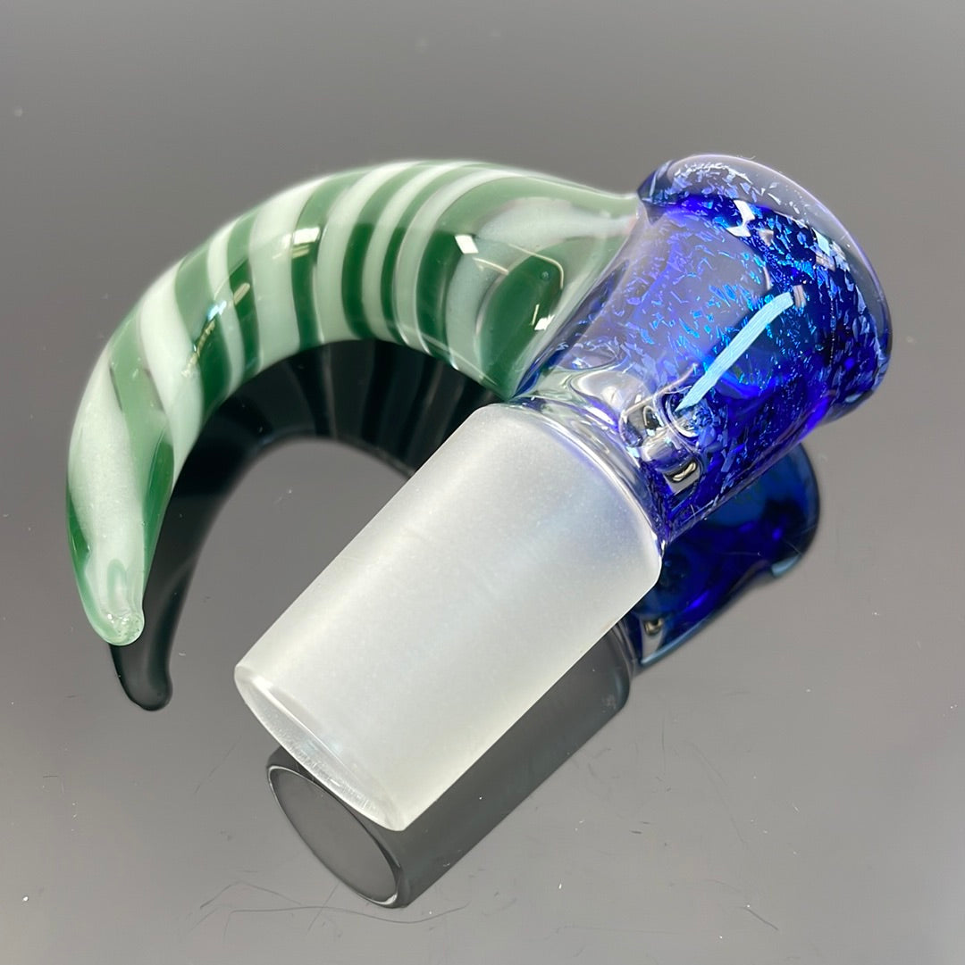 Shine 18mm 4 hole Worked Horn Bowl w/ Dichro