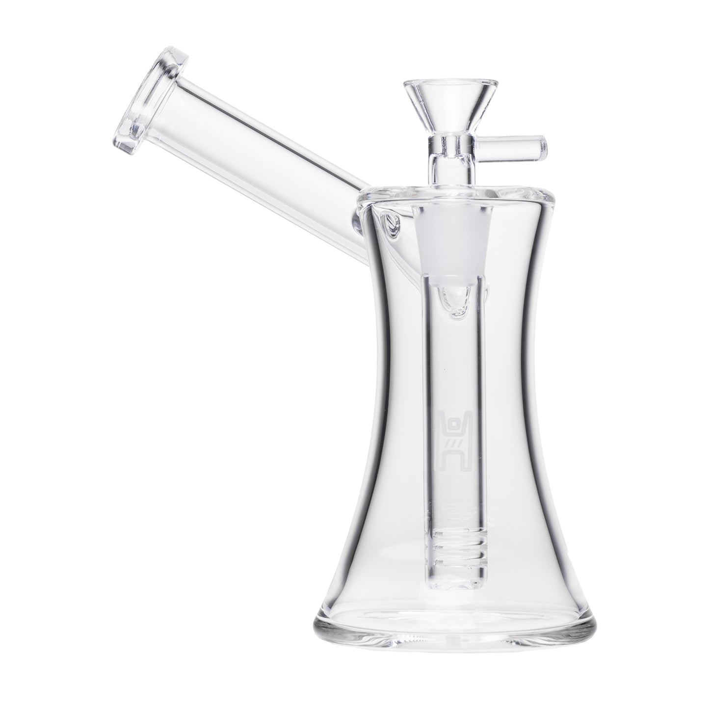 Human Grade 6" Hourglass Sidecar Bubbler - Clear