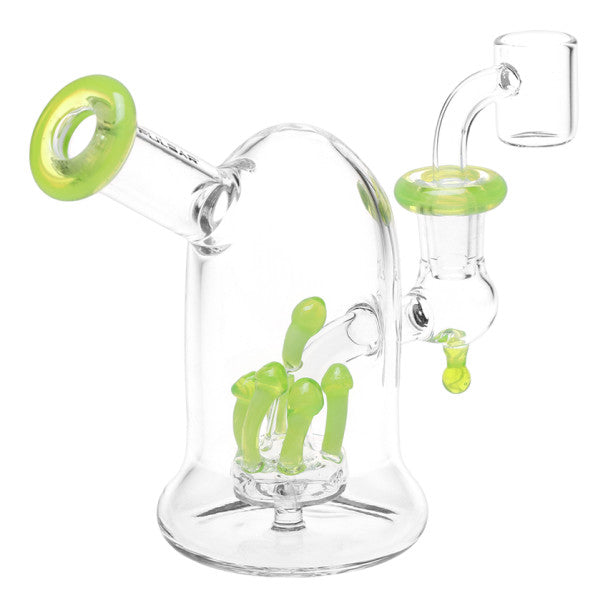 Pulsar 5" Bioluminescence Shroom Perc Mini Glass Dab Rig - Various Colours