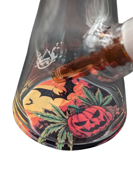 Pulsar Glass 10" Halloween Pumpkin Beaker