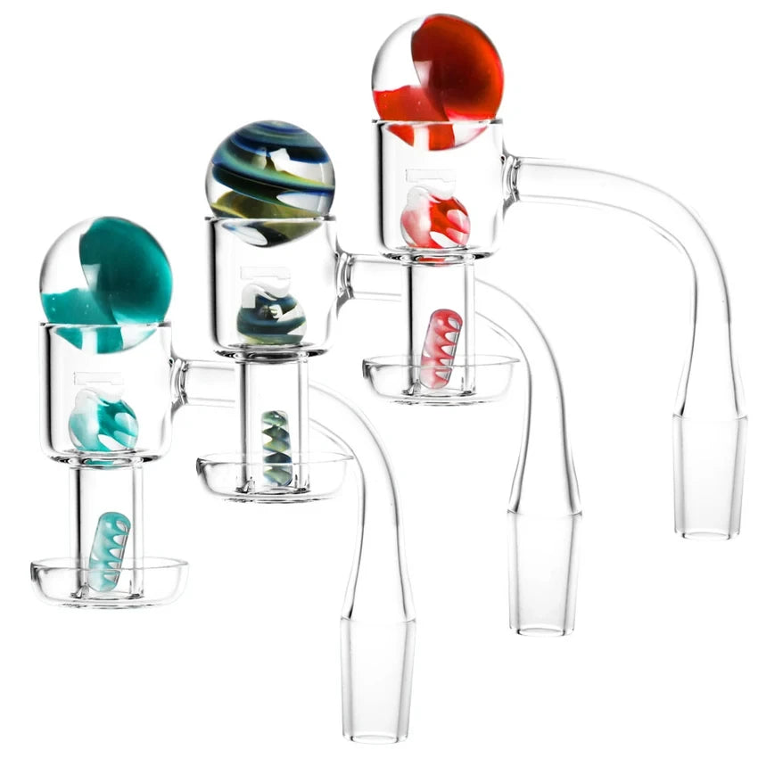 Pulsar 14mm 90 degree Quartz Slurper w/ 3pc Marble set - Various Colours