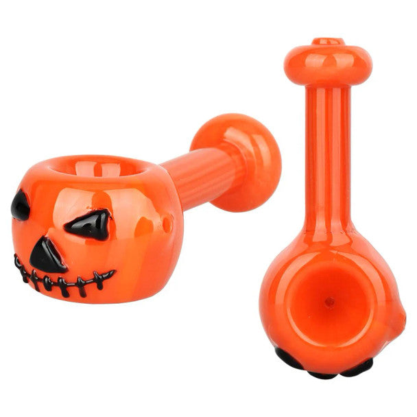 Unbranded 4" Jack-O-Lantern Glass Hand Pipe