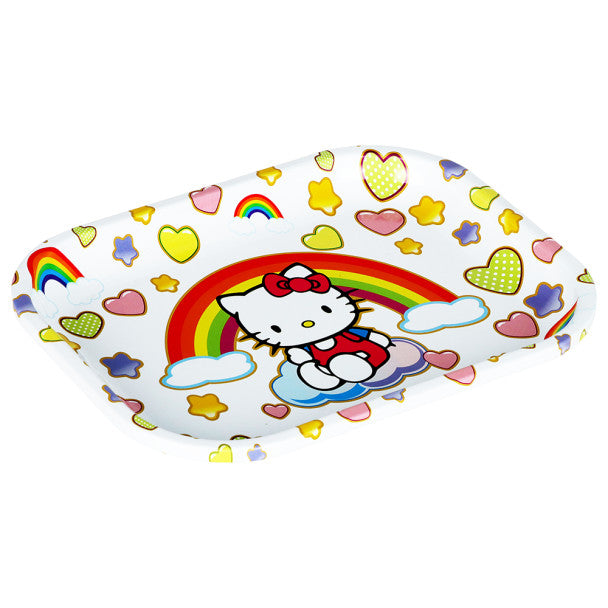 Rainbow Kitty 7" x 5.5" Metal Rolling Tray