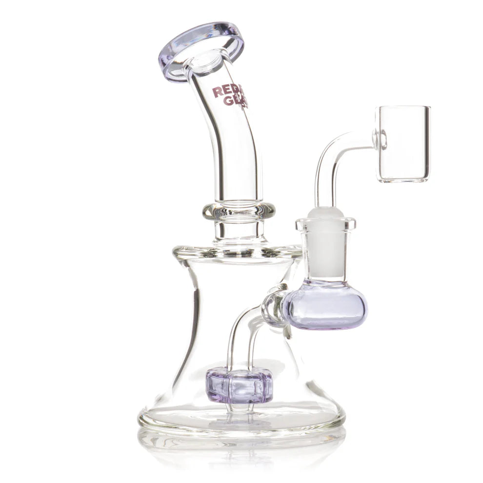 Red Eye Glass 5" Bell Base w/ 14mm Quartz Banger - Purple