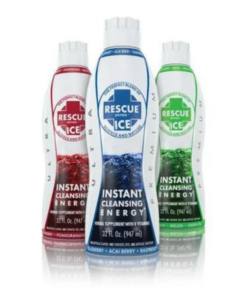 Rescue Detox Ice 32oz Cleansing Energy Drink