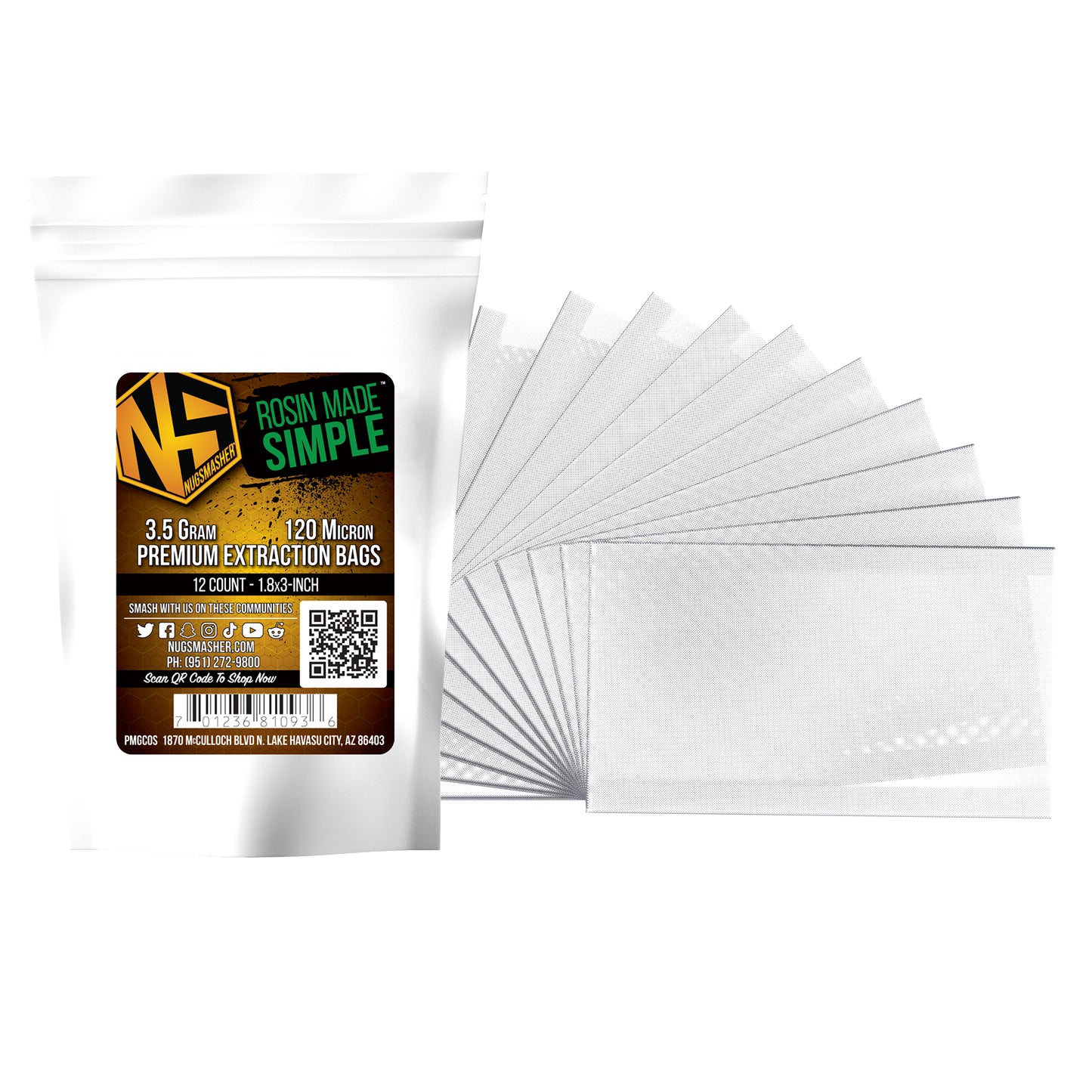 NugSmasher Rosin Bags 3.5g 120u