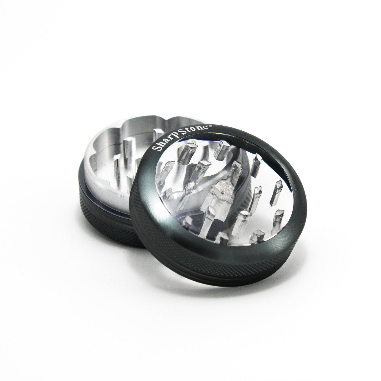 Sharpstone Clear 2Pc 2.2" Black Grinder