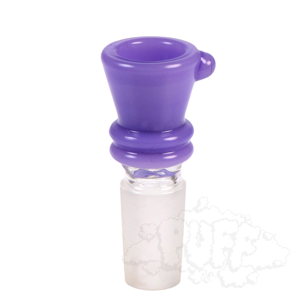 Hydros 14mm Single Wall Maria Bowl - Milky Purple