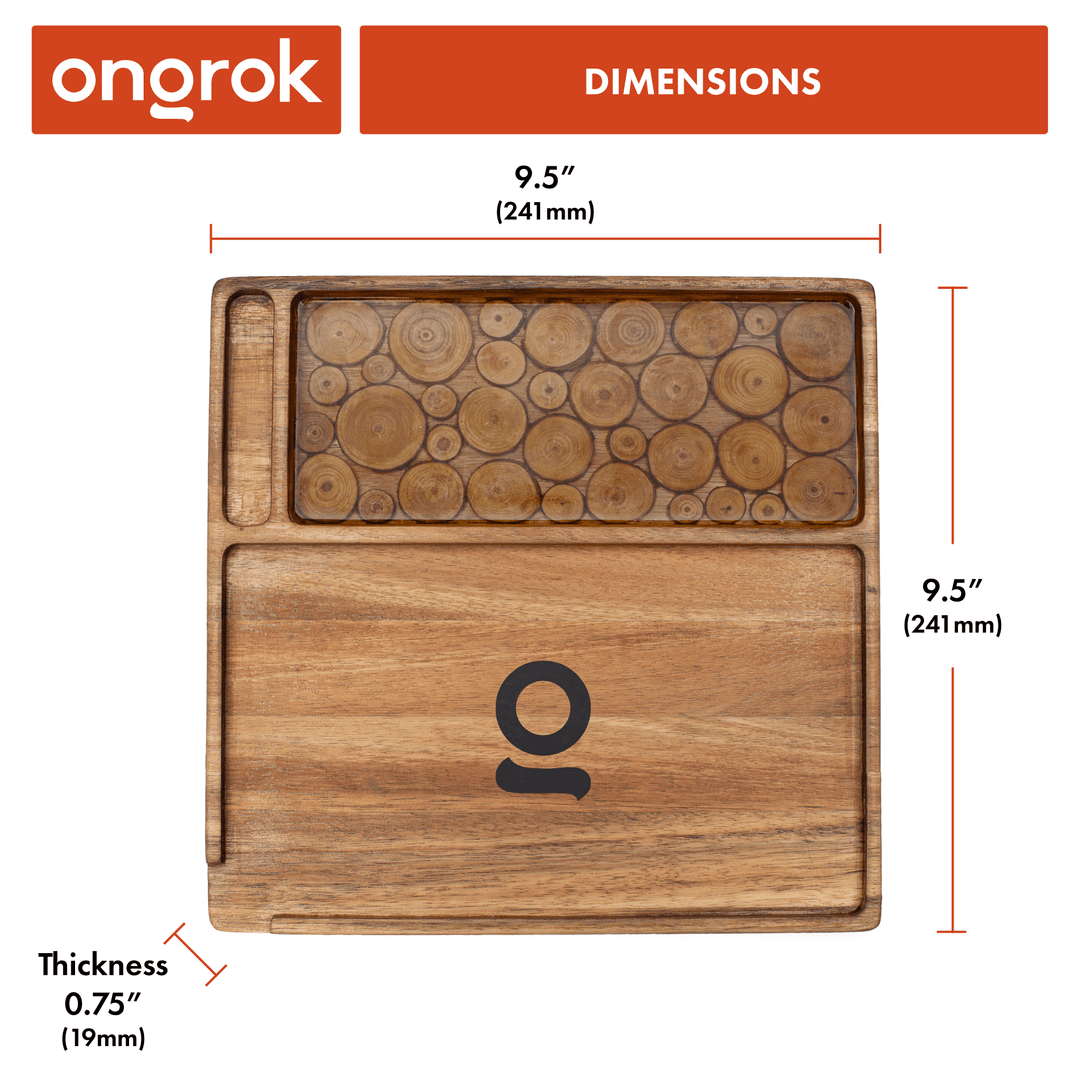 Ongrok Wood Log Tray