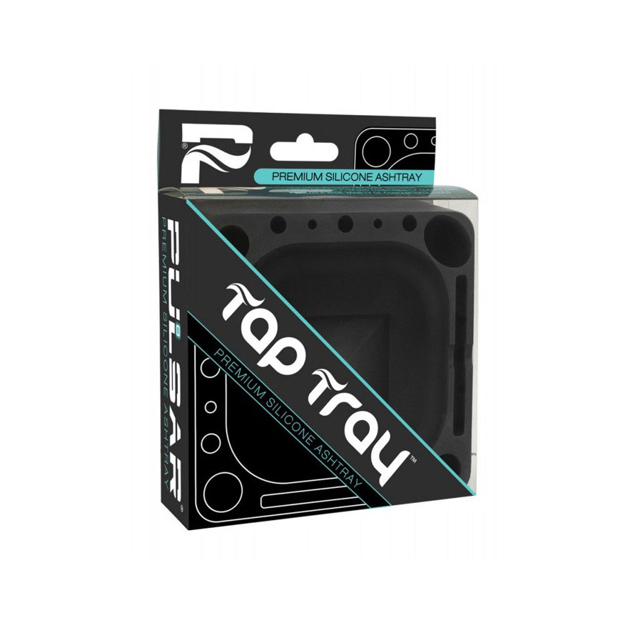 Pulsar Tap Tray Silicone Ashtray - Black