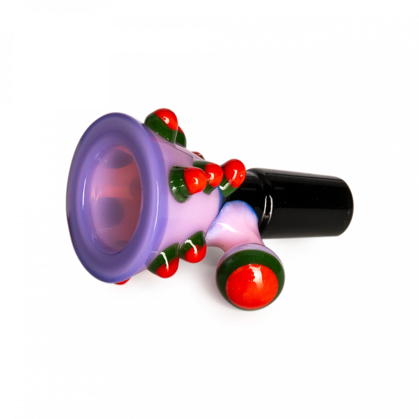 Red Eye Glass 14mm Pop Art Cone Bowl - Pink Slyme