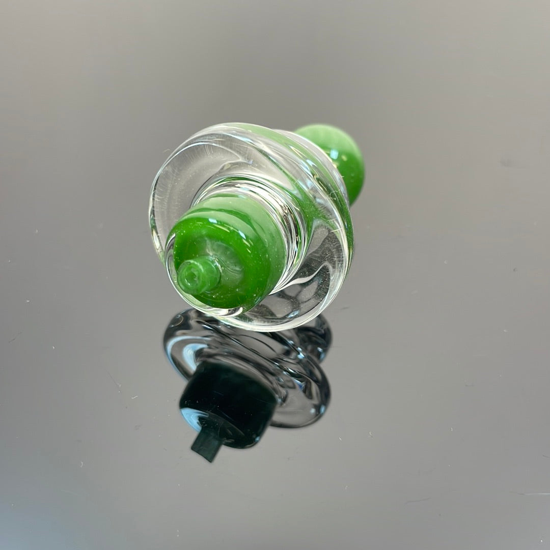 Gear Nipped Carb Cap Green