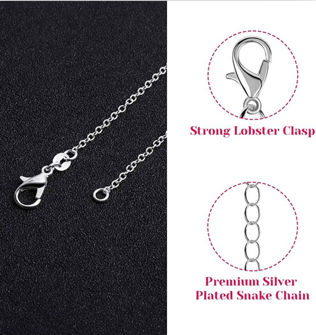 Silver Plated Pendant Necklace Chain 1.2 mm 20"