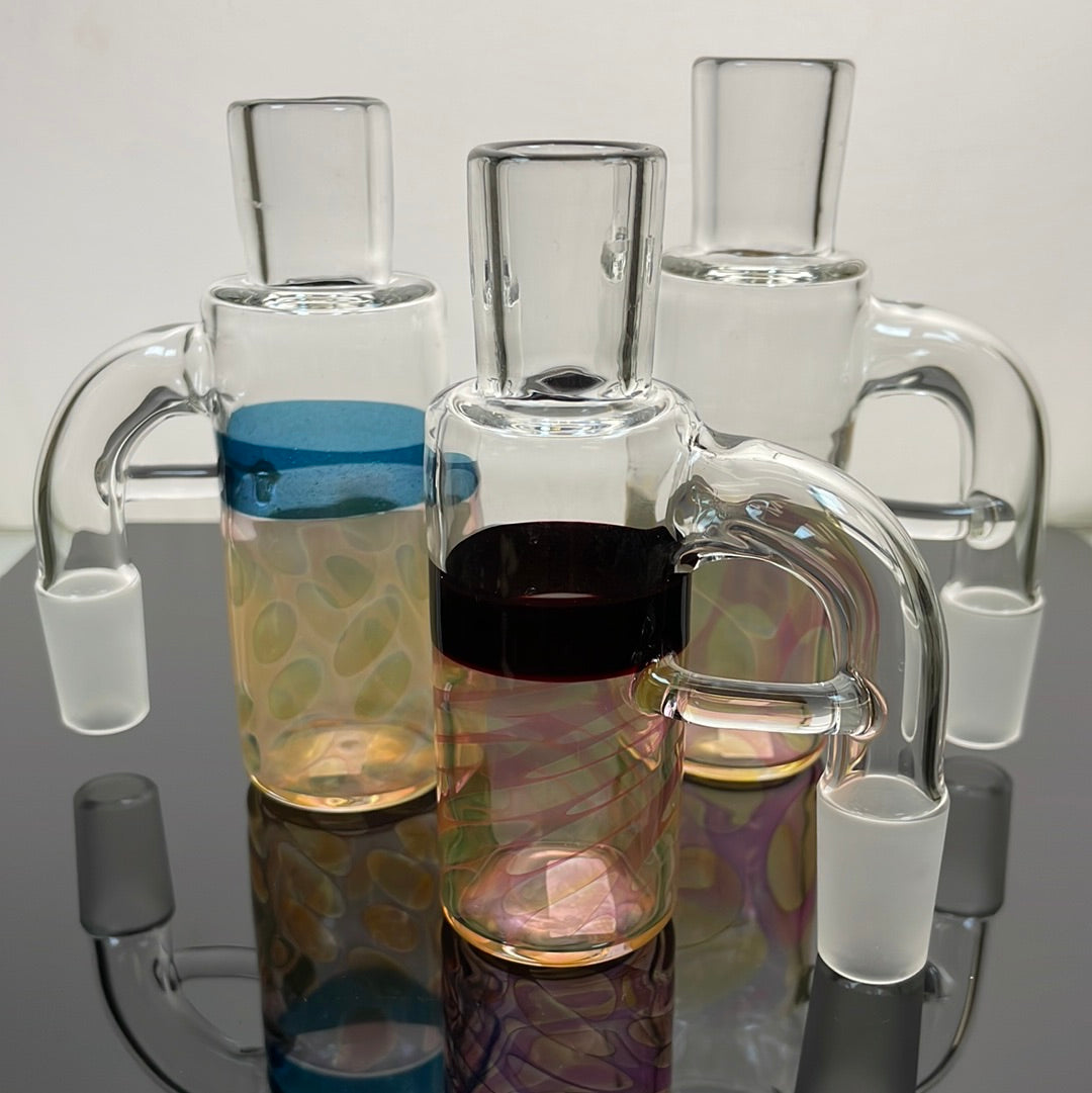 Low Tide Lampwork 18mm 90 Fumed Ash Catcher w/Band