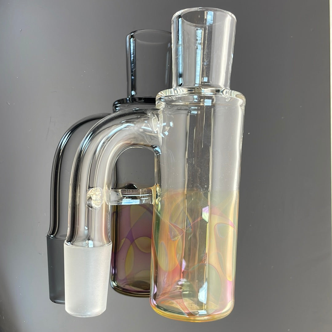 Low Tide Lampwork 18mm 90 Fumed Ash Catcher w/Band