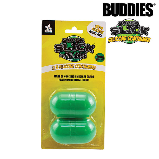 Buddies Super Slick Silicone Pill Case 2Pk