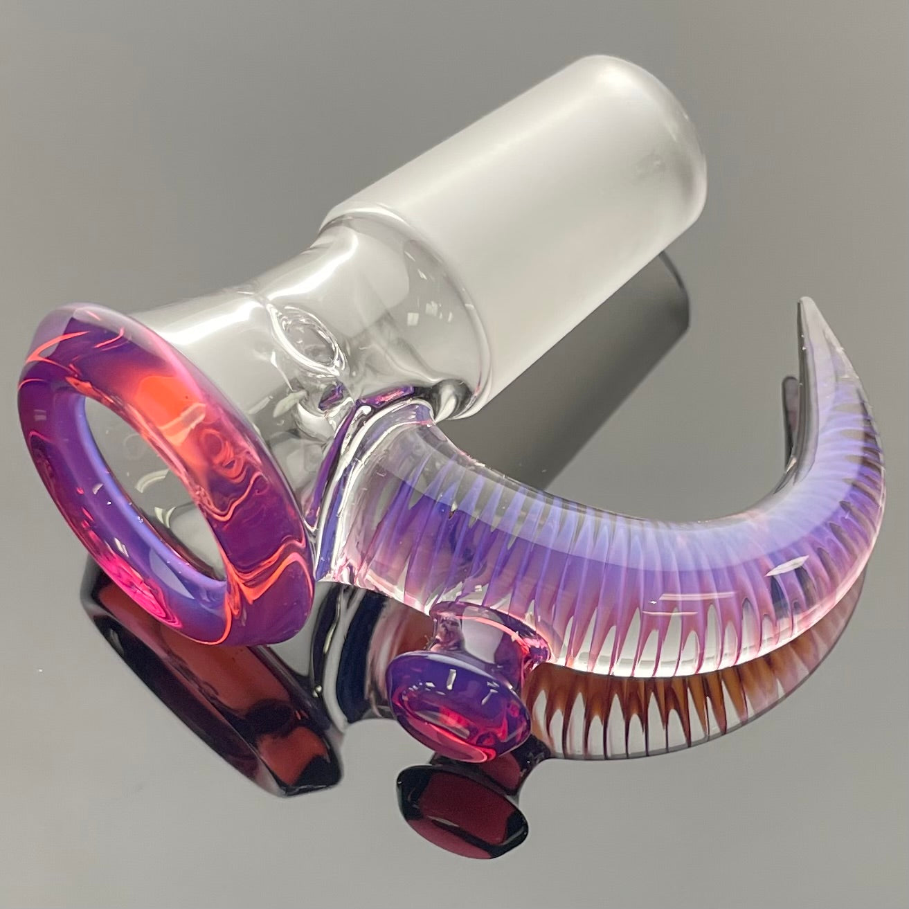 Jamms Clear Base Bowl w/ Colour Lip & Cane 18mm 4 Hole