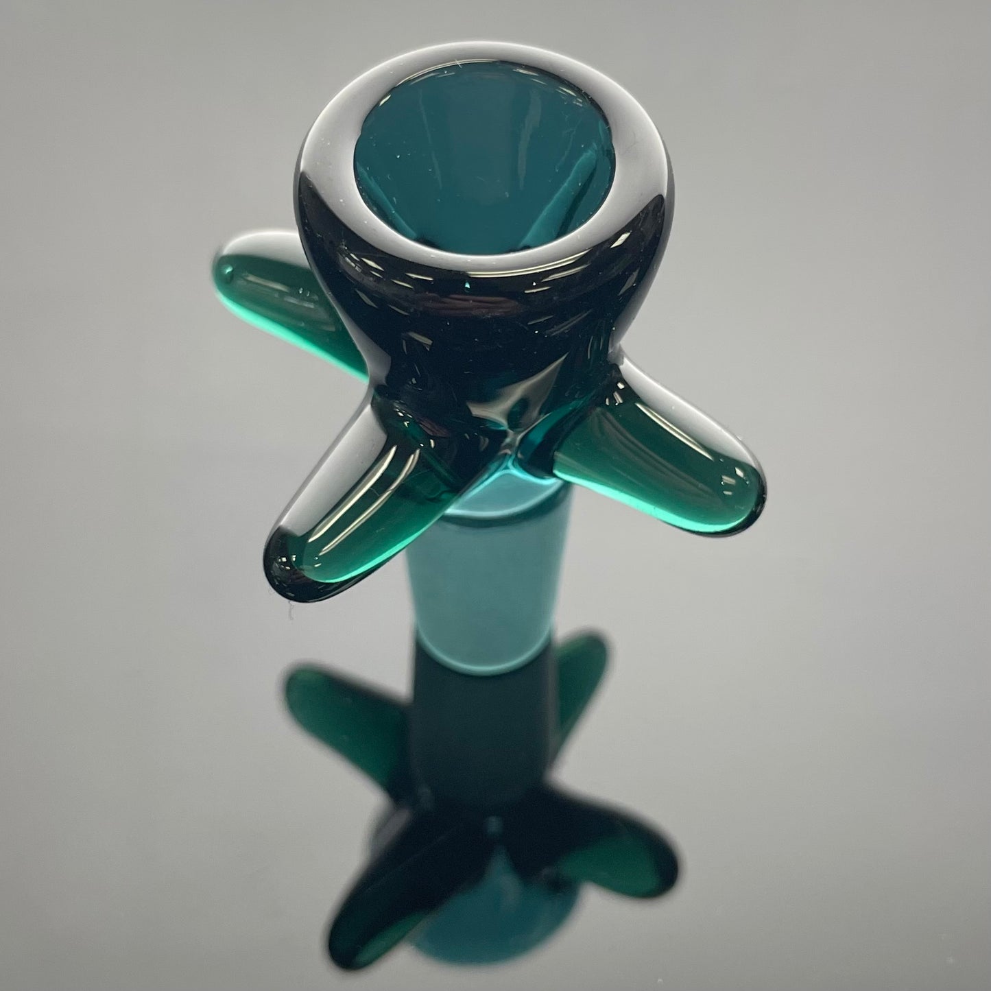 Glass With Jeremy 14mm 1 Hole 4 Horn Bowl - Various Colours