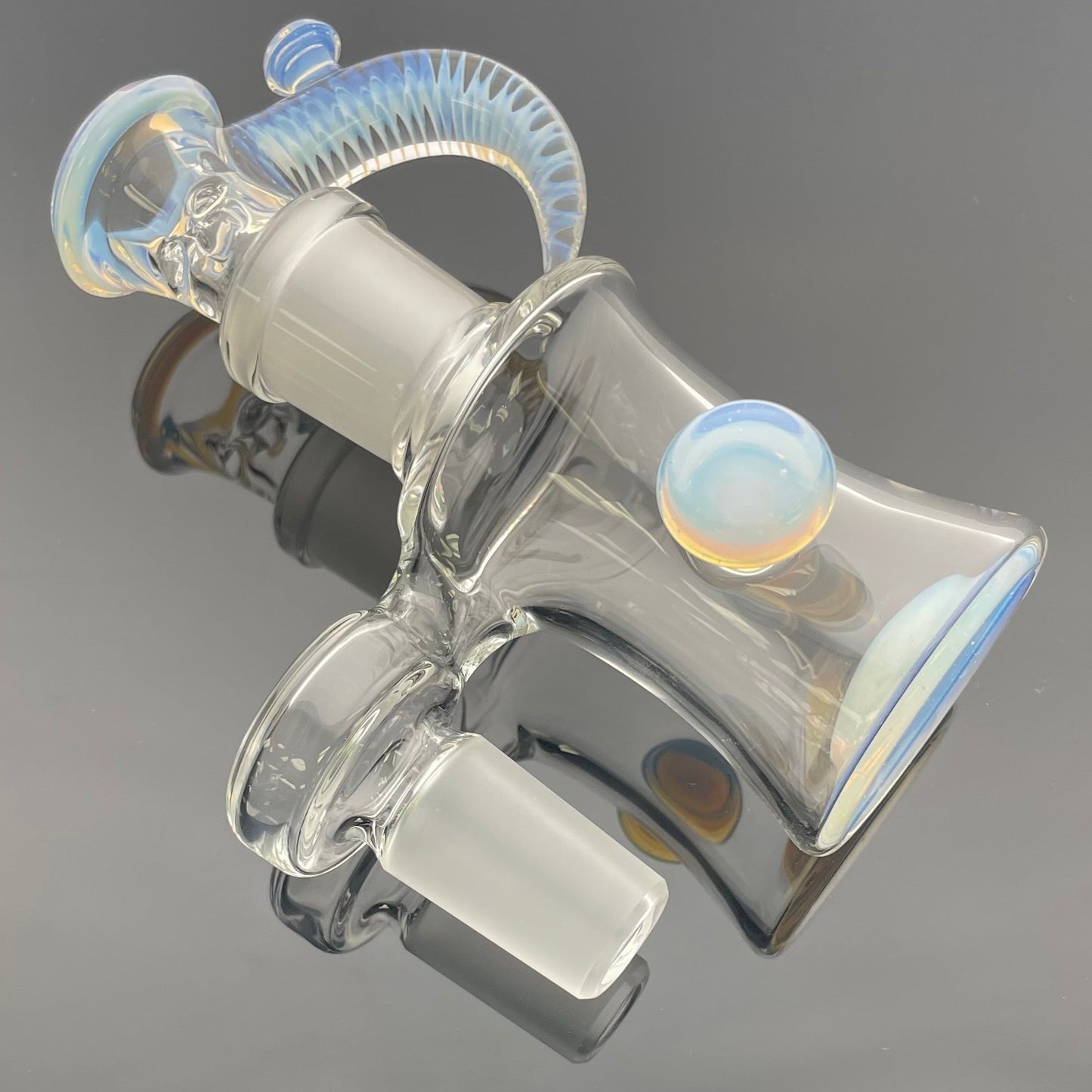 Jamms Clear/Colour Economy Style Ash Catcher Sets 18mm 90 w/ Matching 4 Hole Bowl