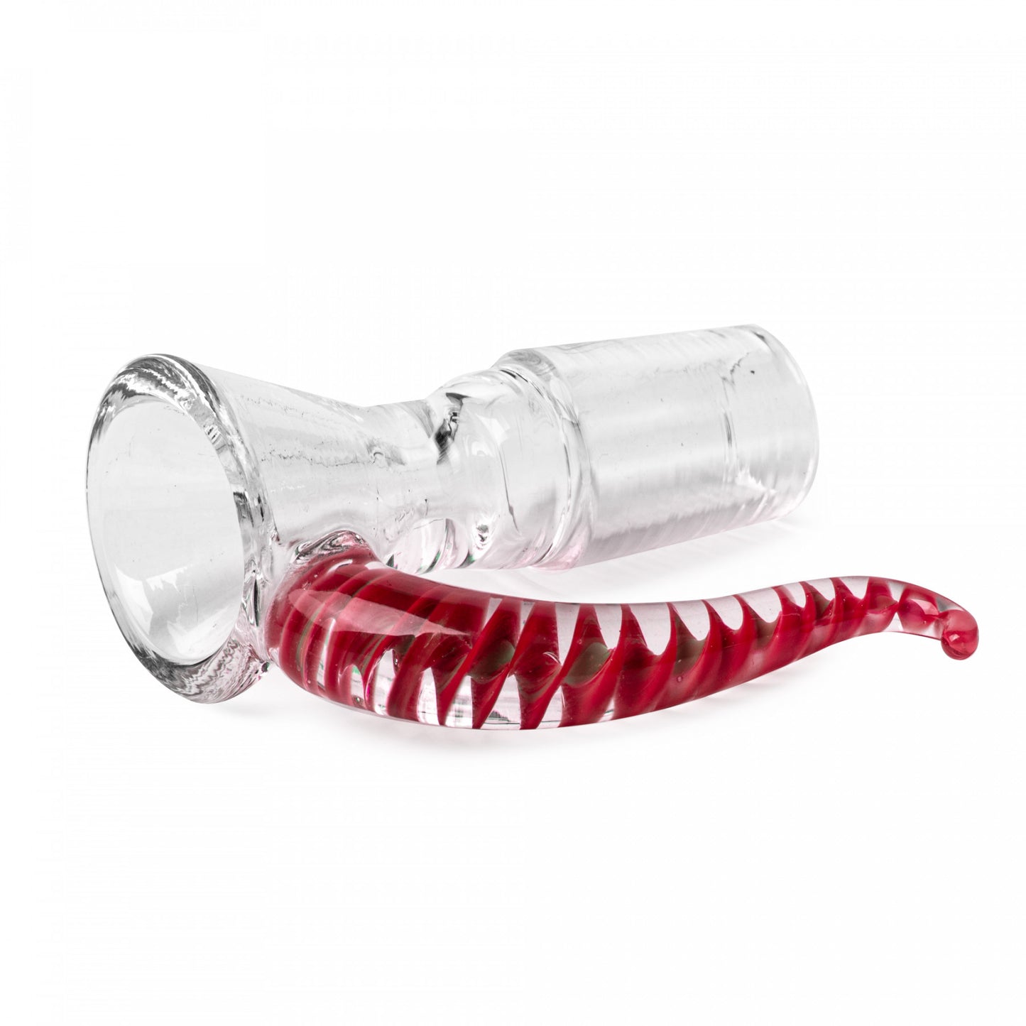 Red Eye Glass 18mm Helix Cone Bowl - Red