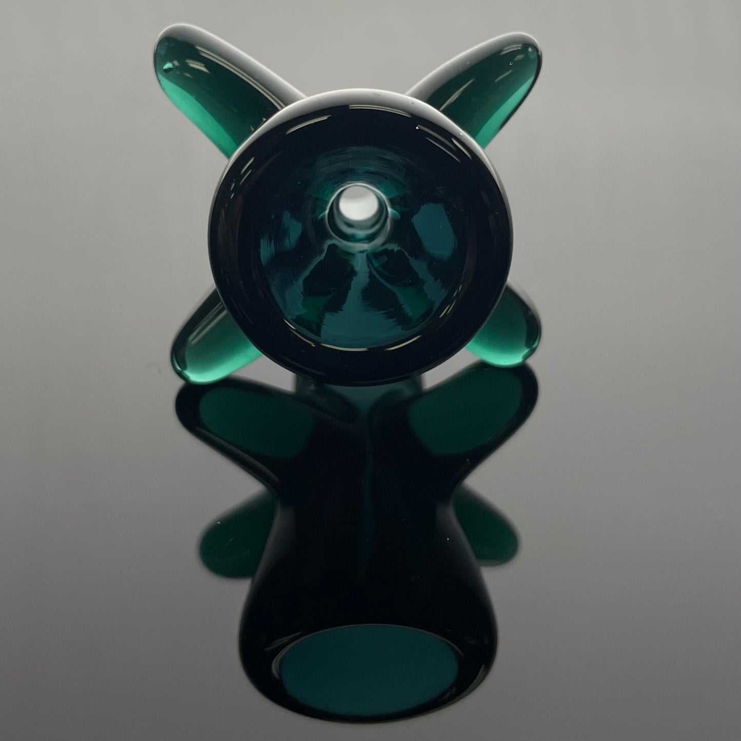 Glass With Jeremy 14mm 1 Hole 4 Horn Bowl - Various Colours