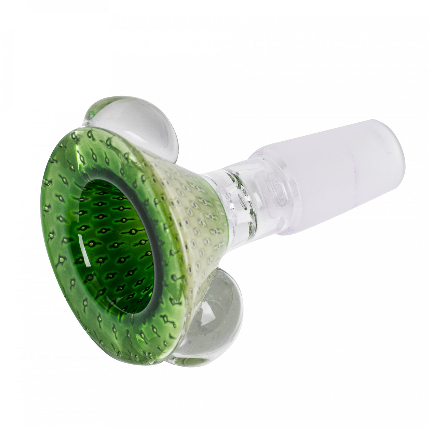 Red Eye Glass 14mm Bubble Trap Cone Bowl - Green