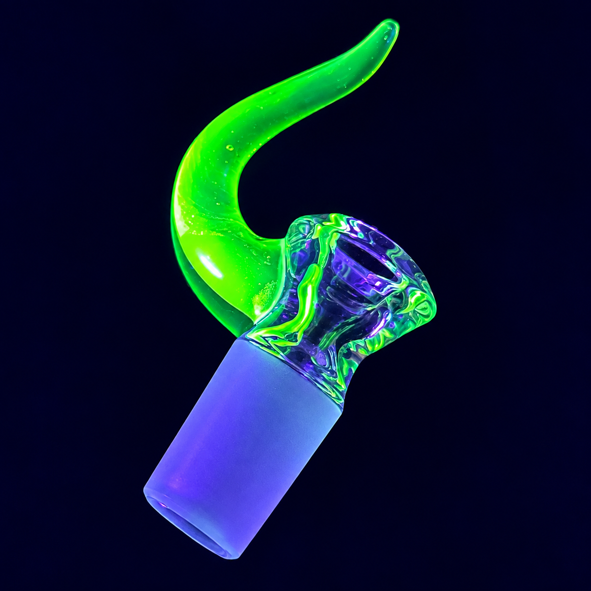 Discobox Clear Bowl w/ Horn 18mm 1 Hole