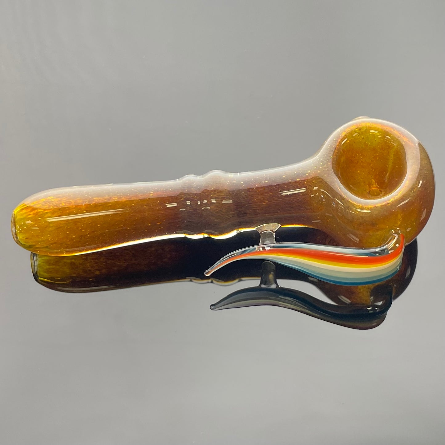 BC Glass 4.5" Colour Frit Hand Pipe w/ Ribbon