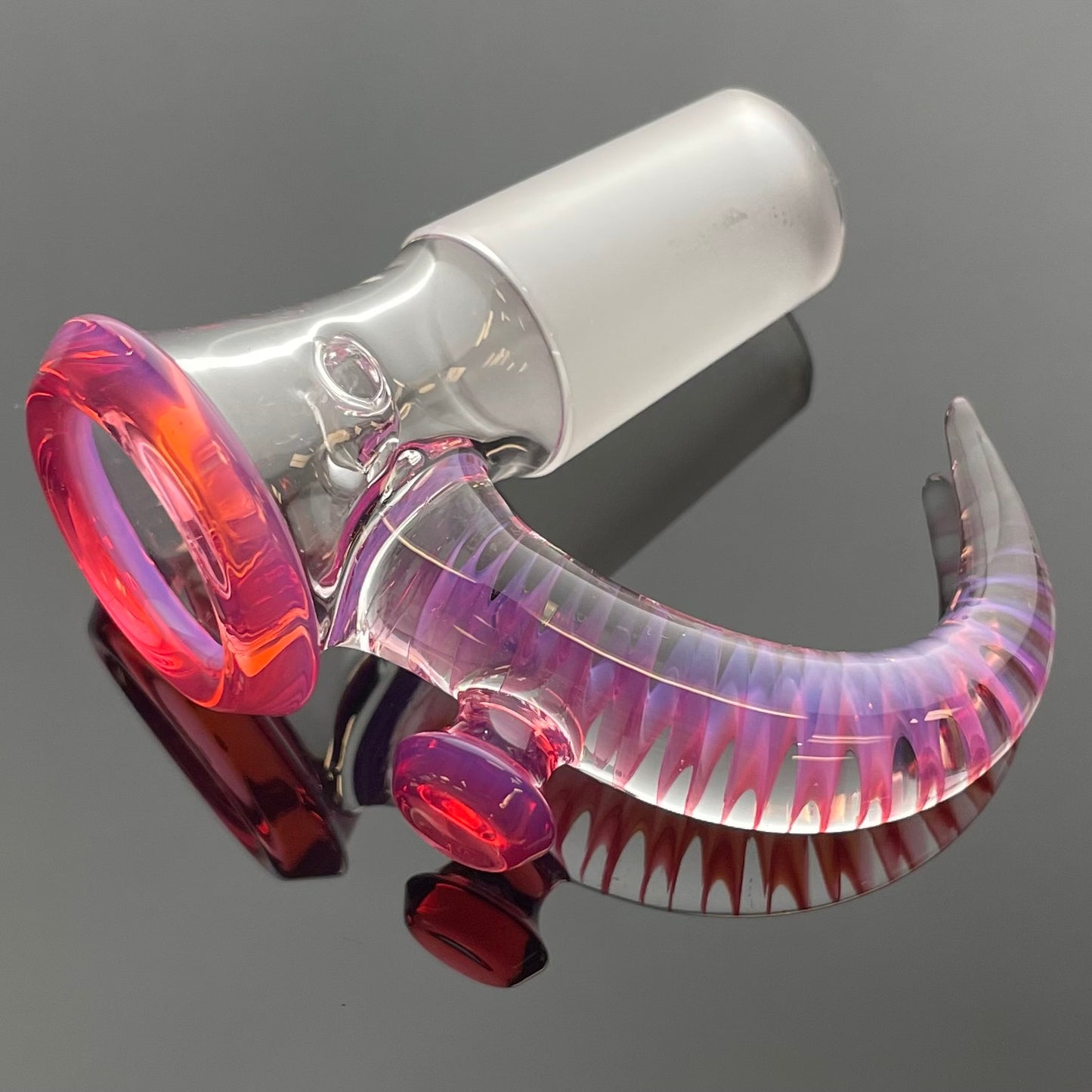 Jamms Clear Base Bowl w/ Colour Lip & Cane 18mm 4 Hole