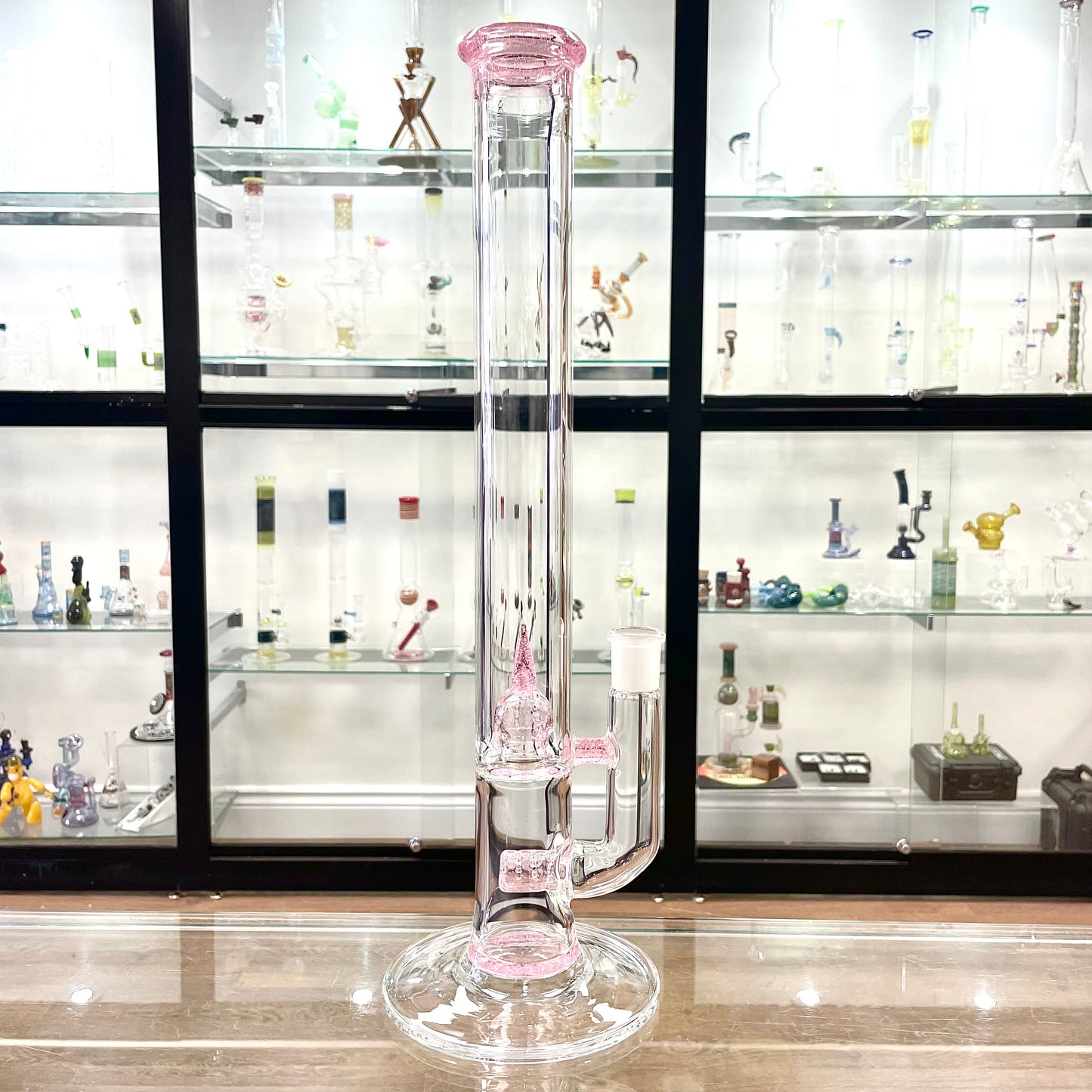 Green Belt Colour Accented Stemline Tube w/ Imperial - Pink Lollipop