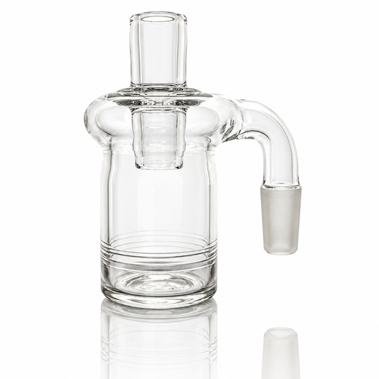 Mastah Glass 14mm/14mm 90 Degree Dry Ash Catcher w/ Handmade Joint