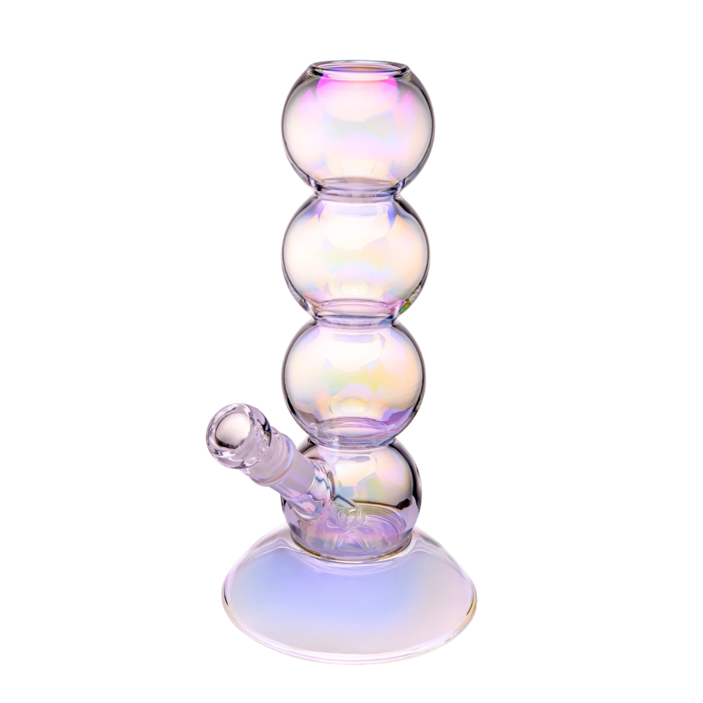 BigFun! iridescent Bubble Bong w/ Bowl - 10"