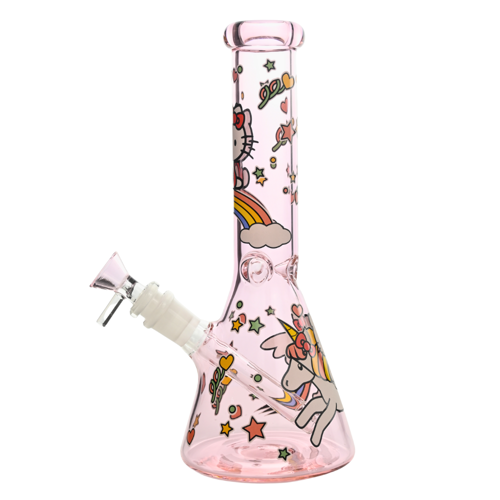 Unbranded 10" 5mm Sunshine Dreams Kitty Beaker