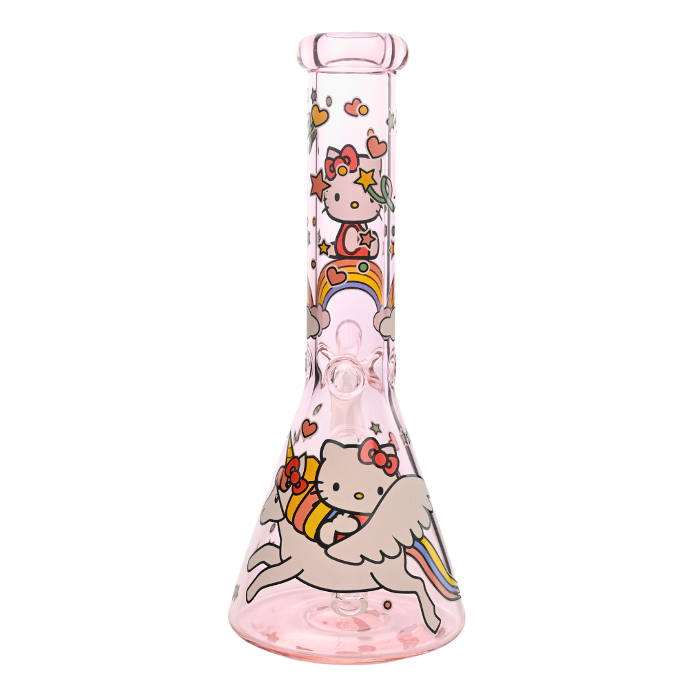 Unbranded 10" 5mm Sunshine Dreams Kitty Beaker