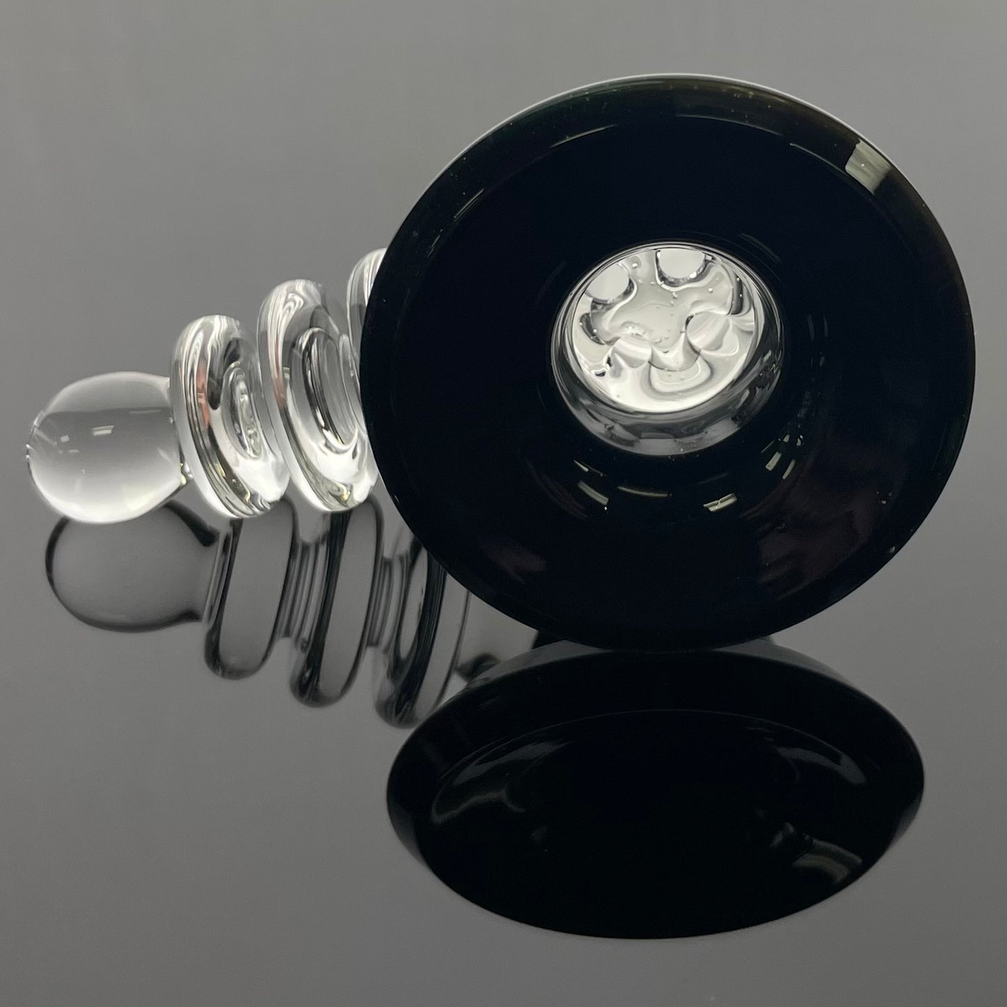 Red Heady Partially Accented 18mm 4 Hole Ray Gun Bowl - Space Tech - #9