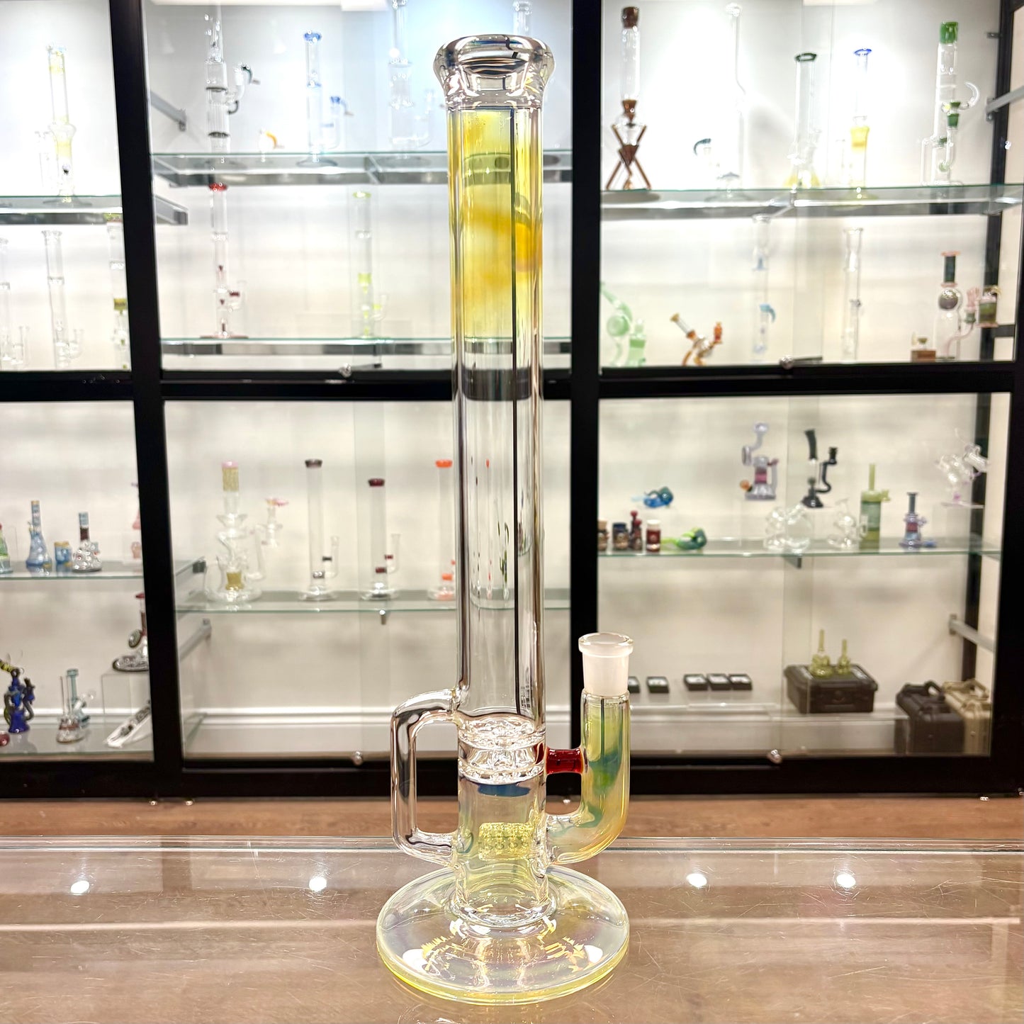 Green Belt Fume Blooper Stemline Tube w/ Drain